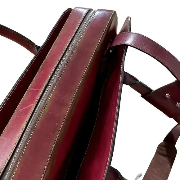 Zenori 1946 Firenze Vintage Maroon Red Briefcase